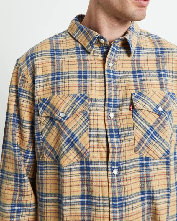 Best LEVIS Relaxed Fit Western Krishan Plaid Shirt Lark Multi