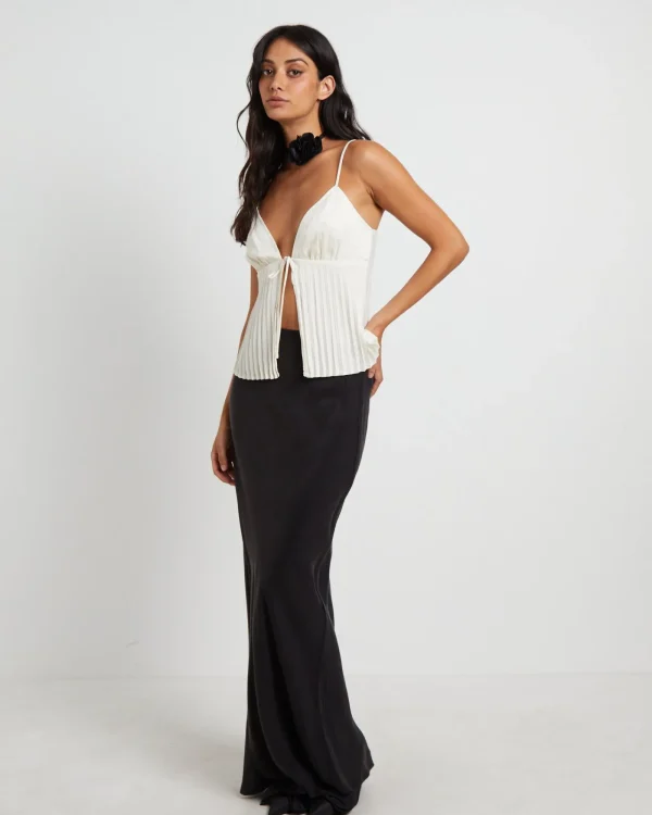 Cheap ALICE IN THE EVE Rhea Pleated Top In Ivory