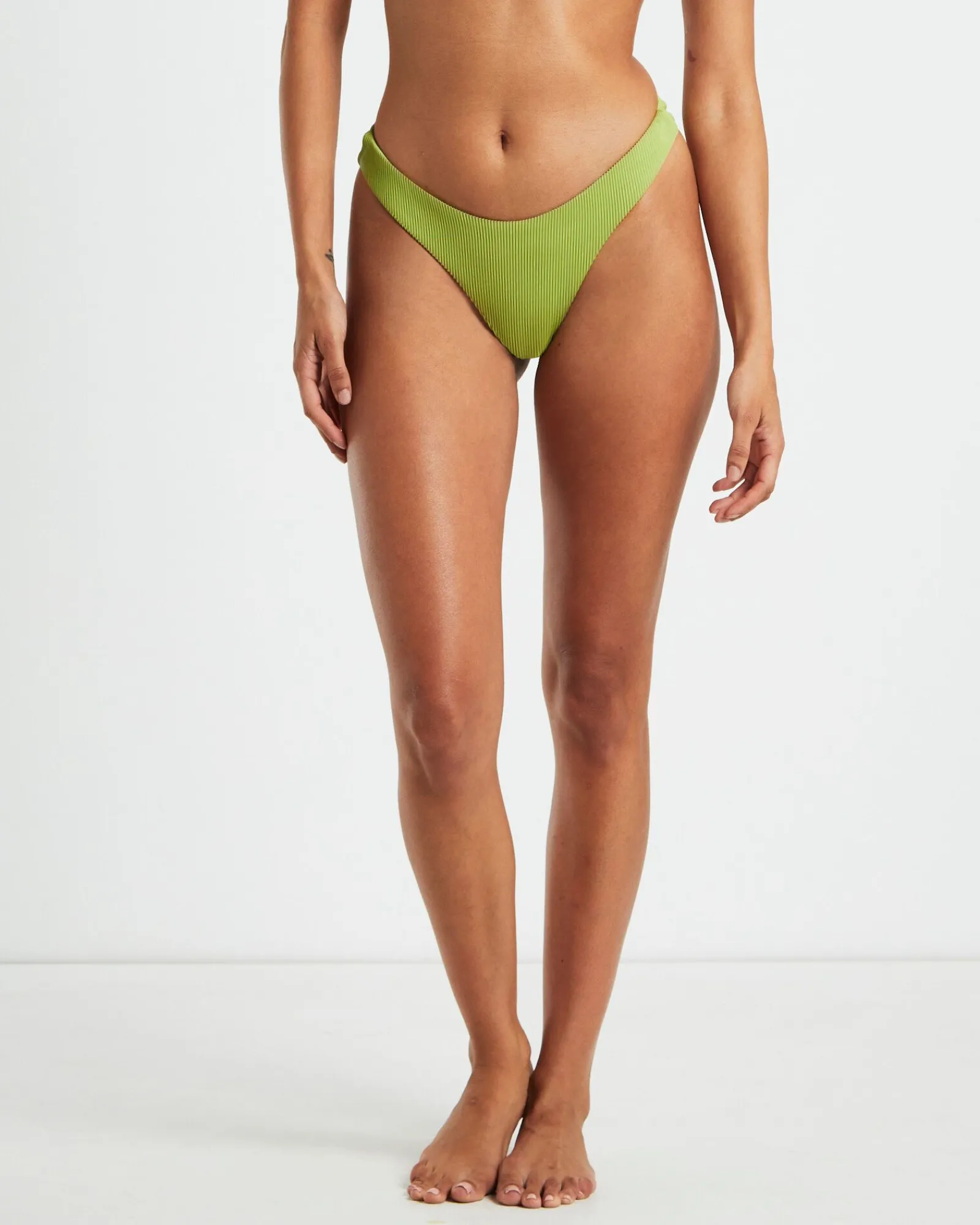 rib_cheeky_cut_bikini_bot_0.webp Cheap SUBTITLED Rib Cheeky Cut Bikini Bottoms In Citrus Green