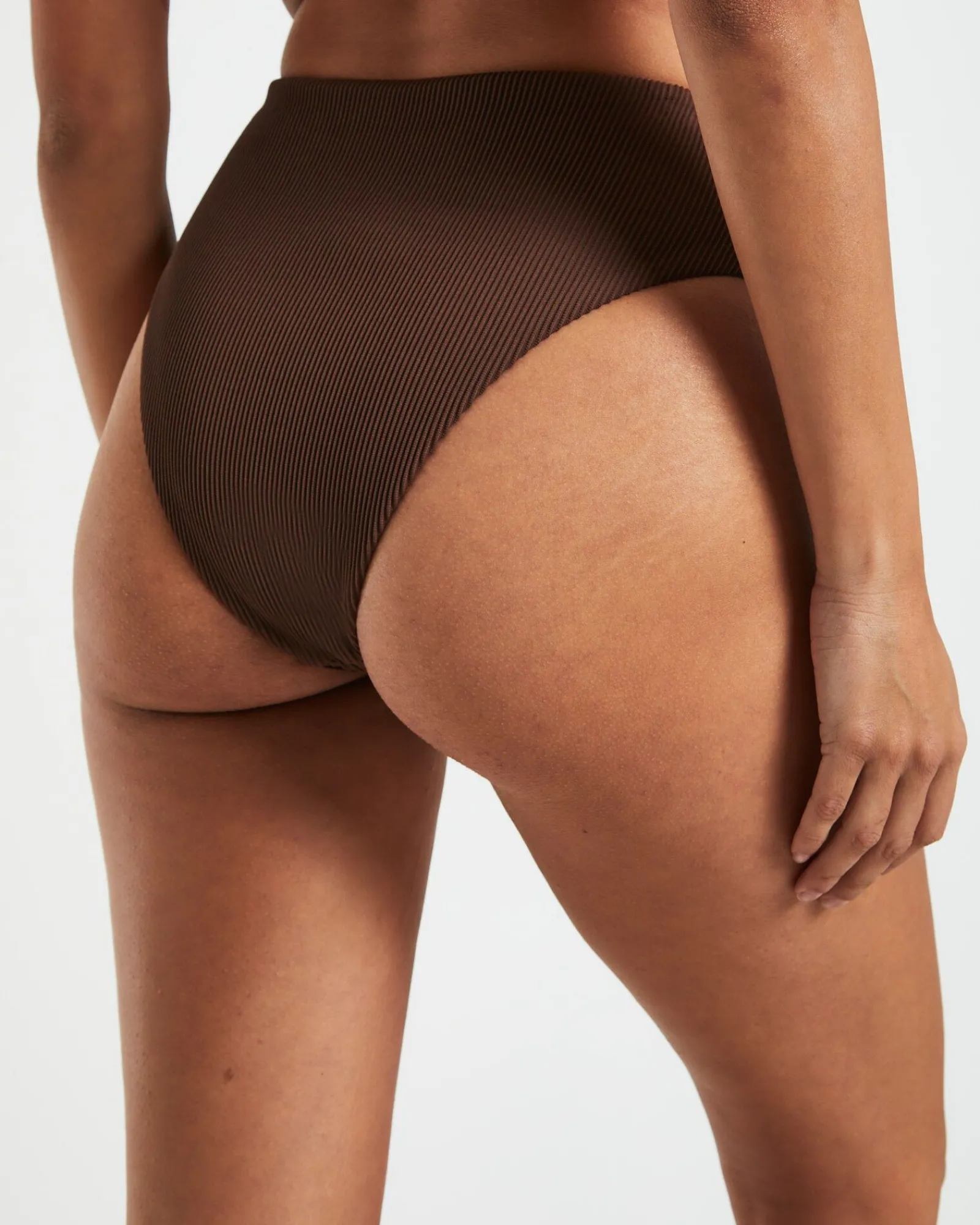 rib_high_waisted_bottoms__4-1.webp Sale SUBTITLED Rib High Waisted Bottoms In Chocolate Brown