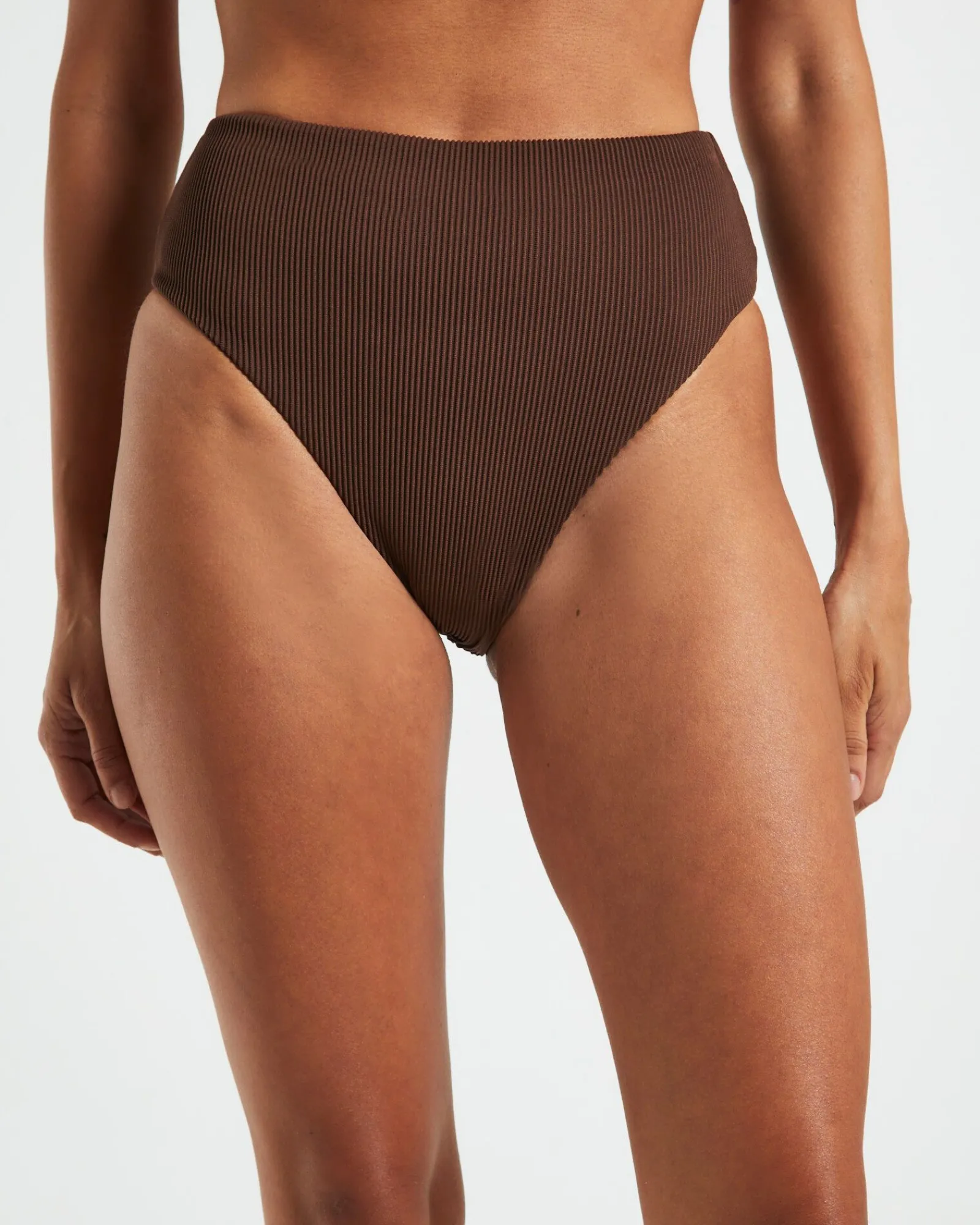rib_high_waisted_bottoms__5-1.webp Sale SUBTITLED Rib High Waisted Bottoms In Chocolate Brown