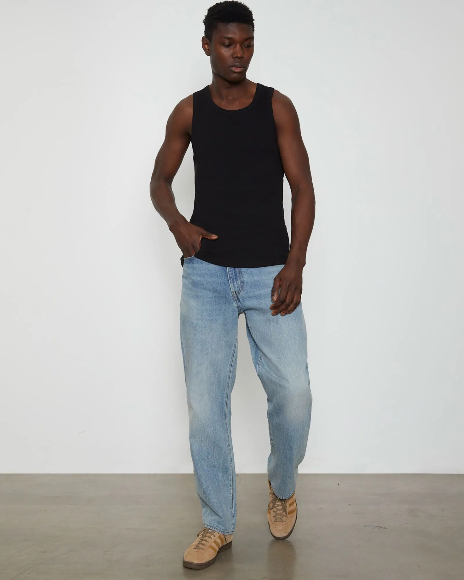 rib_singlet_in_black_2.webp Outlet GENERAL PANTS CO. BASICS Rib Singlet In Black