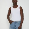 Online GENERAL PANTS CO. BASICS Rib Singlet In White