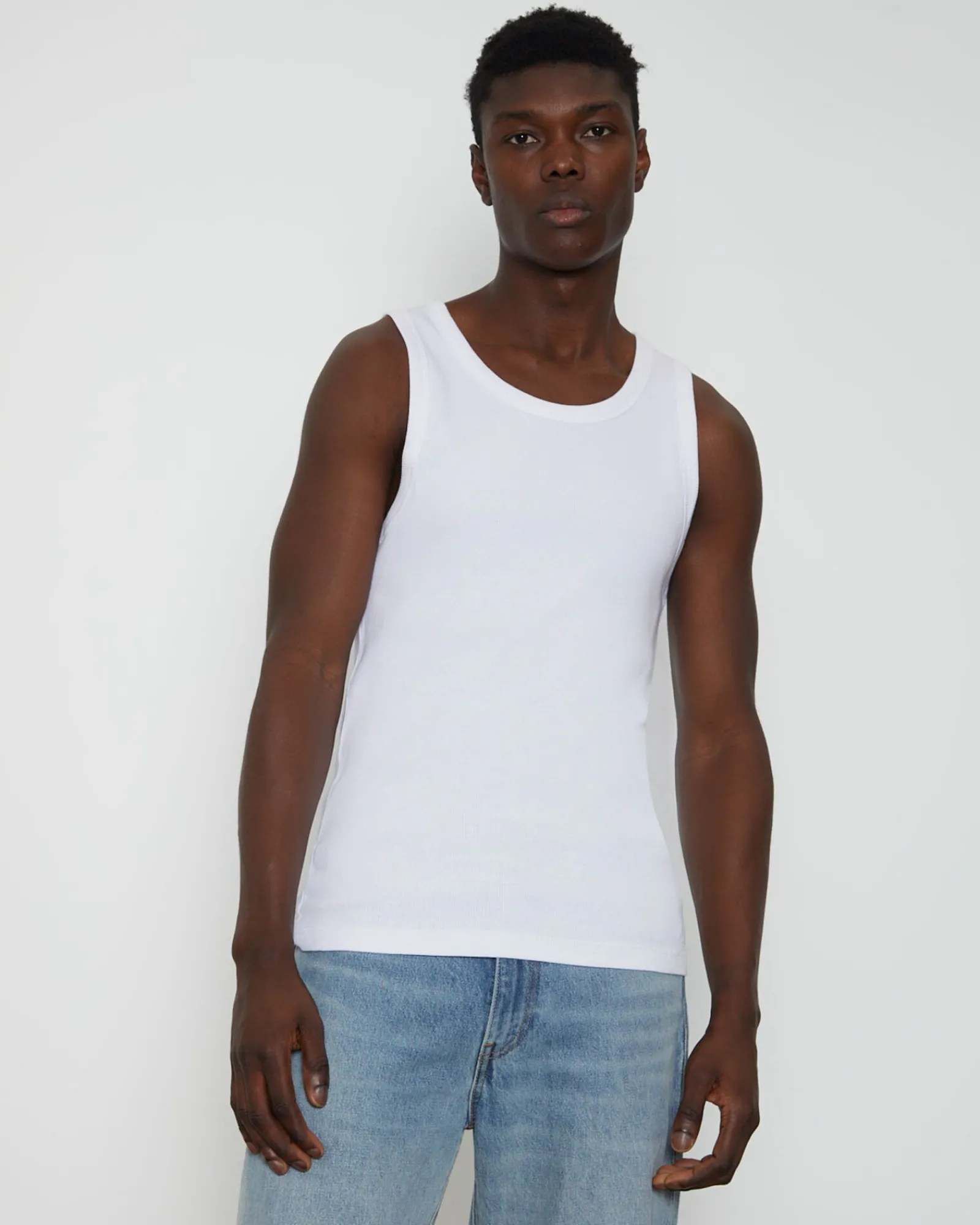 rib_singlet_in_white_3.webp Online GENERAL PANTS CO. BASICS Rib Singlet In White