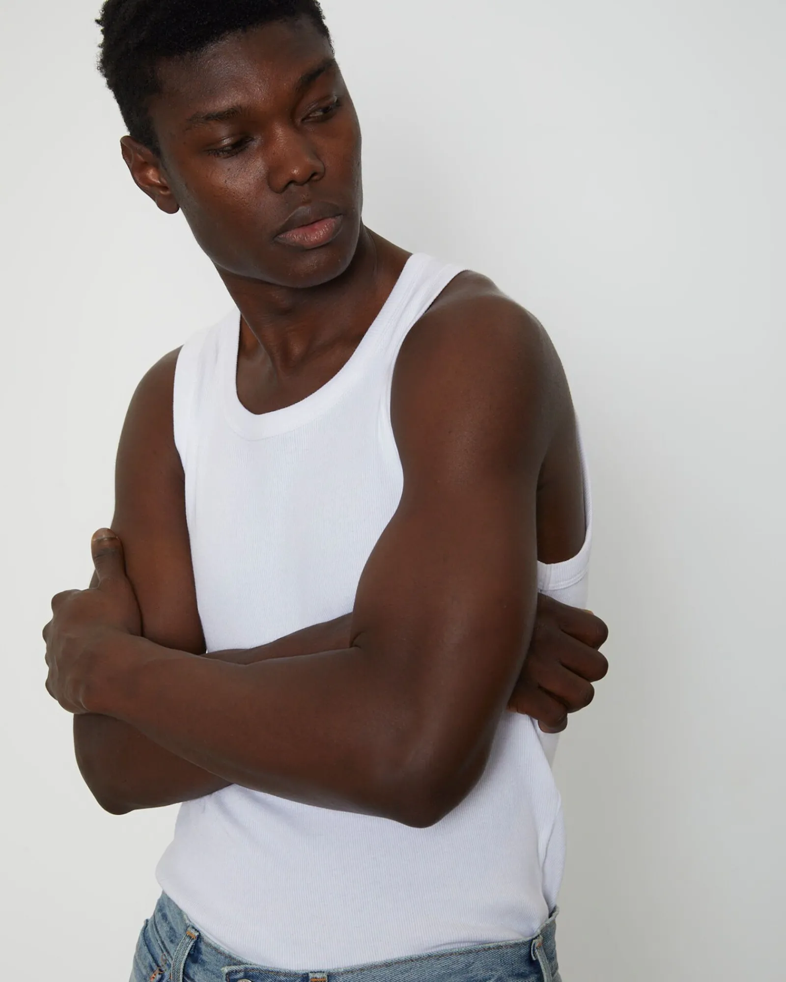 rib_singlet_in_white_4.webp Online GENERAL PANTS CO. BASICS Rib Singlet In White