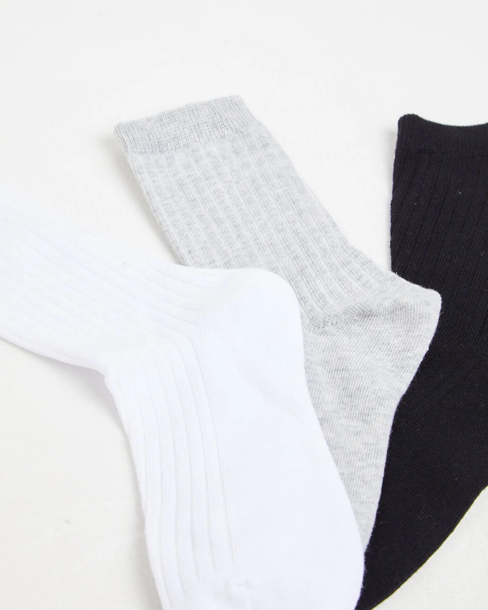 rib_socks__pack_greywhite_1.webp Flash Sale SUBTITLED Rib Socks 3 Pack Grey/White/Black