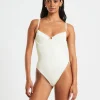 Shop SUBTITLED Rib Underwire One Piece In Almond