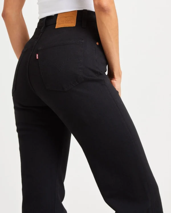 Flash Sale LEVIS Ribcage Straight Jeans Ankle Black Heart