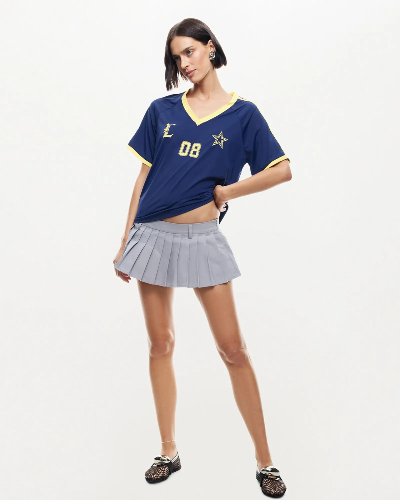 rider_mini_skirt_grey_0.webp Clearance LIONESS Rider Mini Skirt Grey