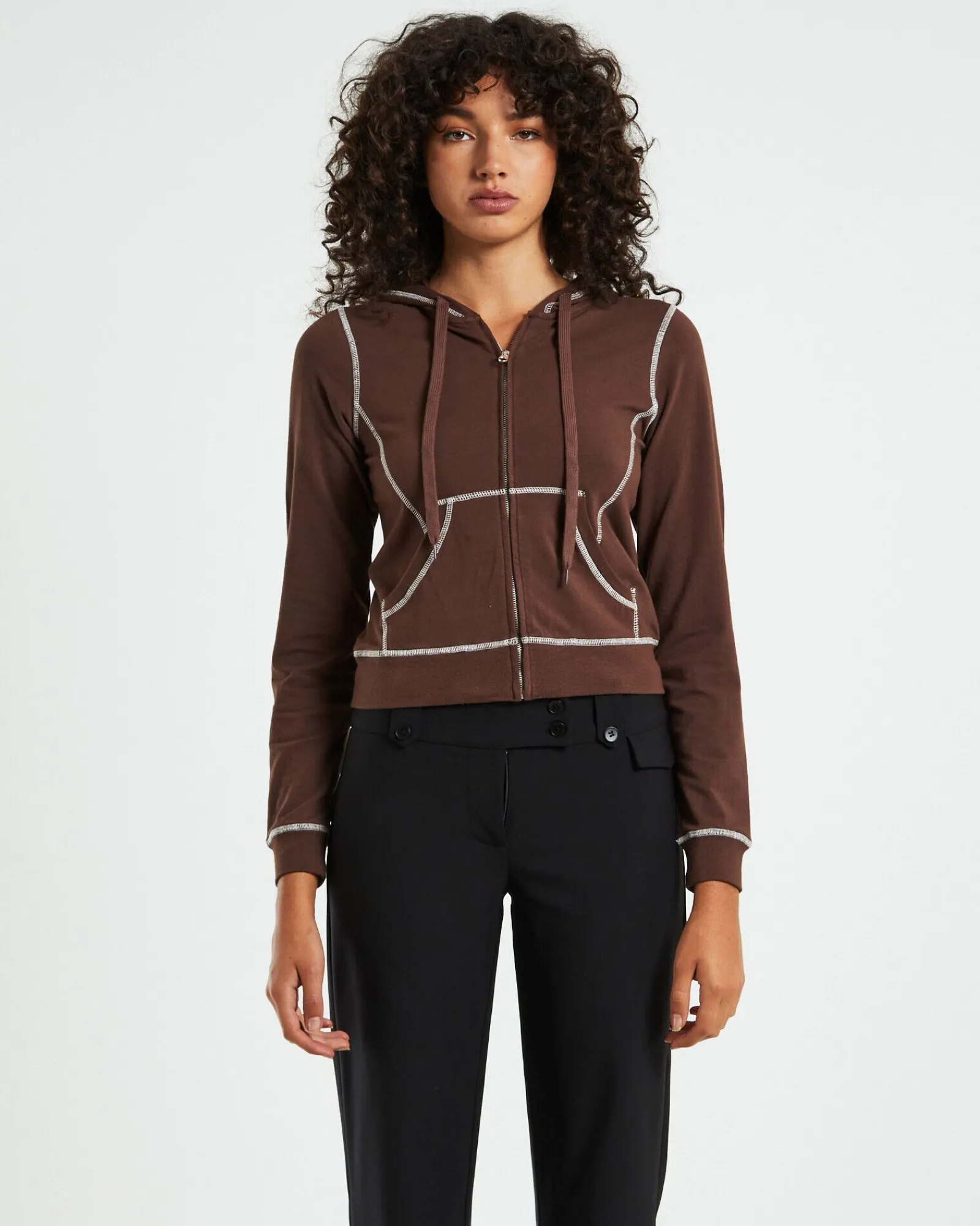 ronnie_shrunkin_zip_throu_0.webp Hot NEON HART Ronnie Shrunkin Zip Through Jacket Chocolate Brown