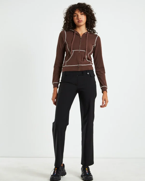 Hot NEON HART Ronnie Shrunkin Zip Through Jacket Chocolate Brown