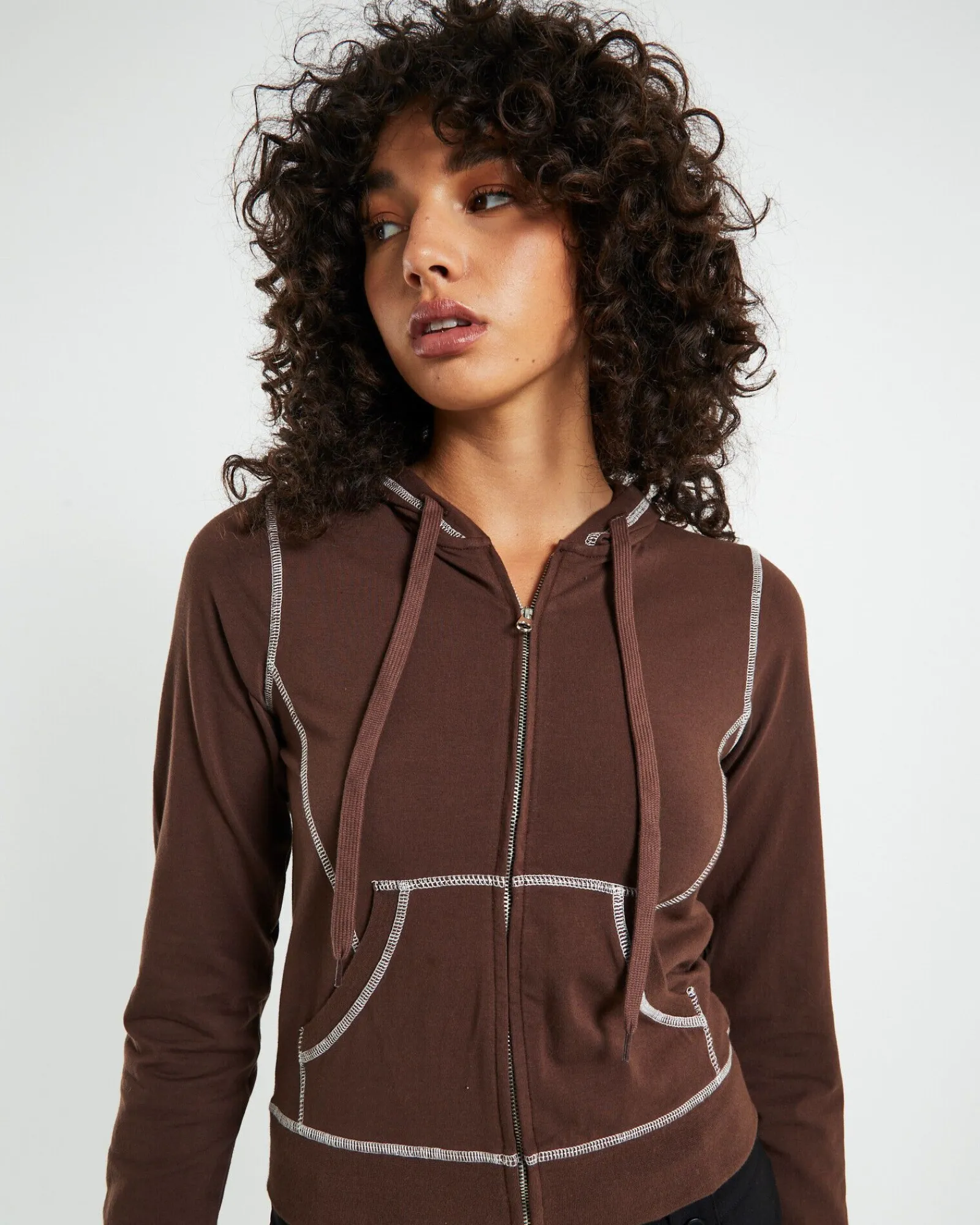 ronnie_shrunkin_zip_throu_4.webp Hot NEON HART Ronnie Shrunkin Zip Through Jacket Chocolate Brown