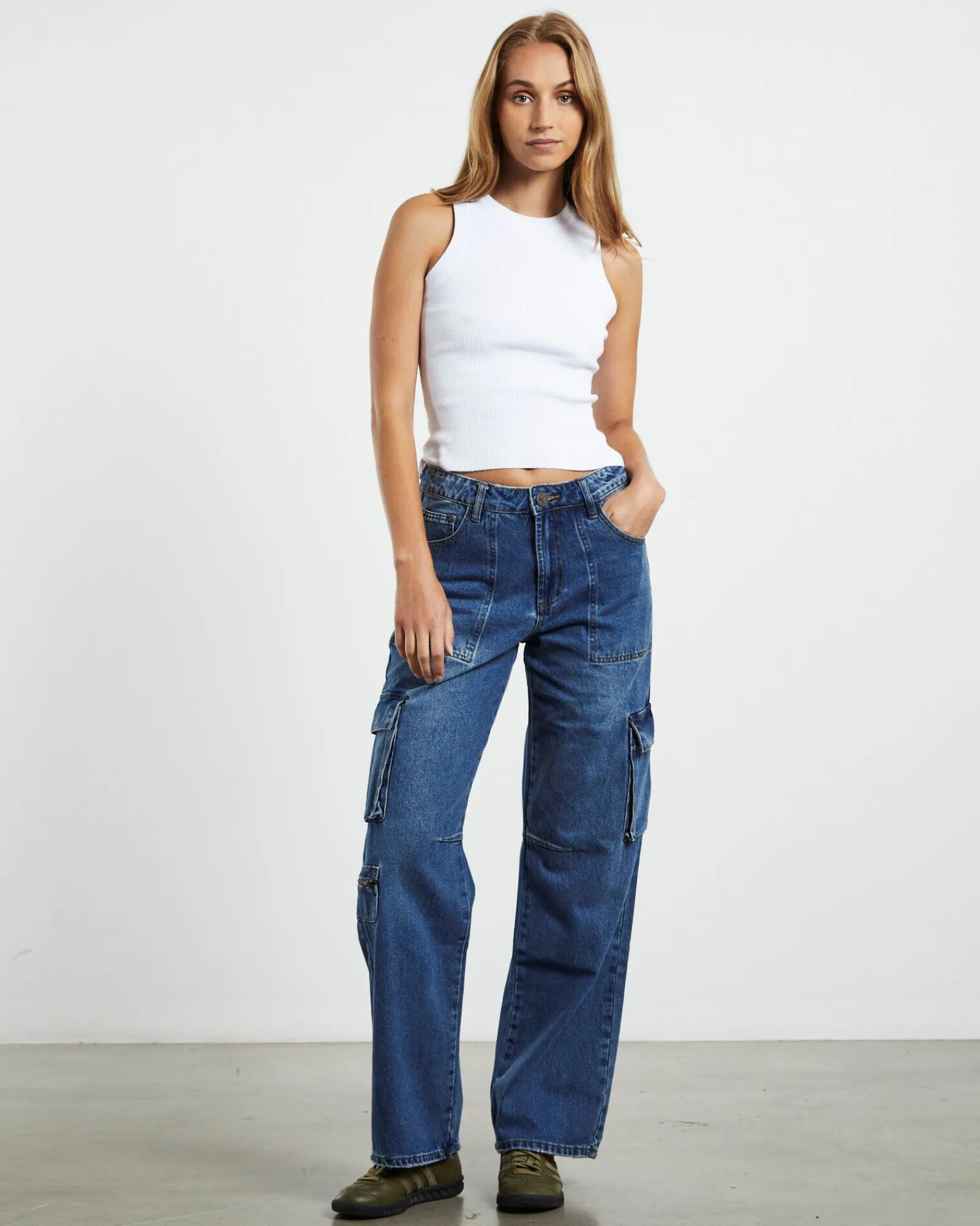 rosewood_cargo_mid_waist__3.webp Hot ONE TEASPOON Rosewood Cargo Mid Waist Wide Leg Jeans Jackson Blue