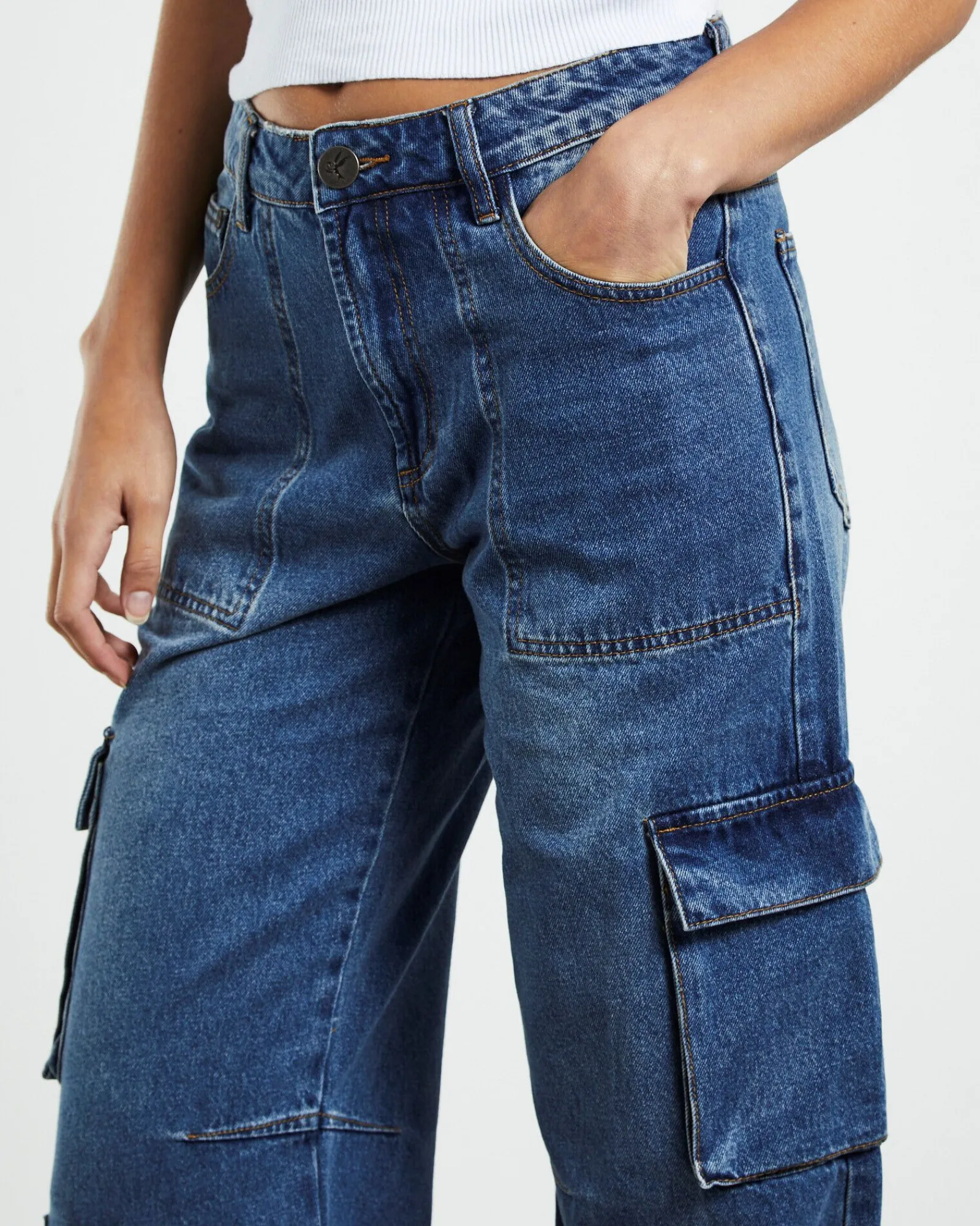 rosewood_cargo_mid_waist__4.webp Hot ONE TEASPOON Rosewood Cargo Mid Waist Wide Leg Jeans Jackson Blue