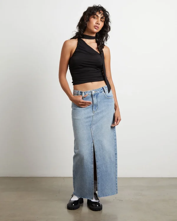 Cheap ALICE IN THE EVE Rowan Slinky Chocker Top In Black