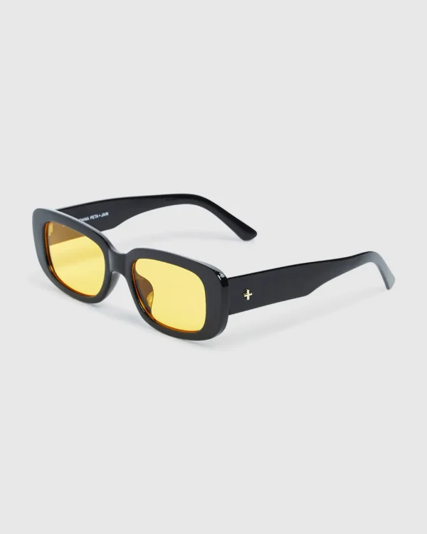 Clearance PETA AND JAIN Rue Sunglasses Black/Yellow
