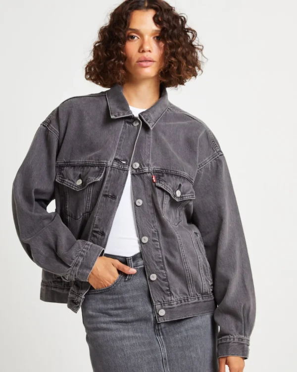Sale LEVIS 90S Denim Trucker Jacket Black