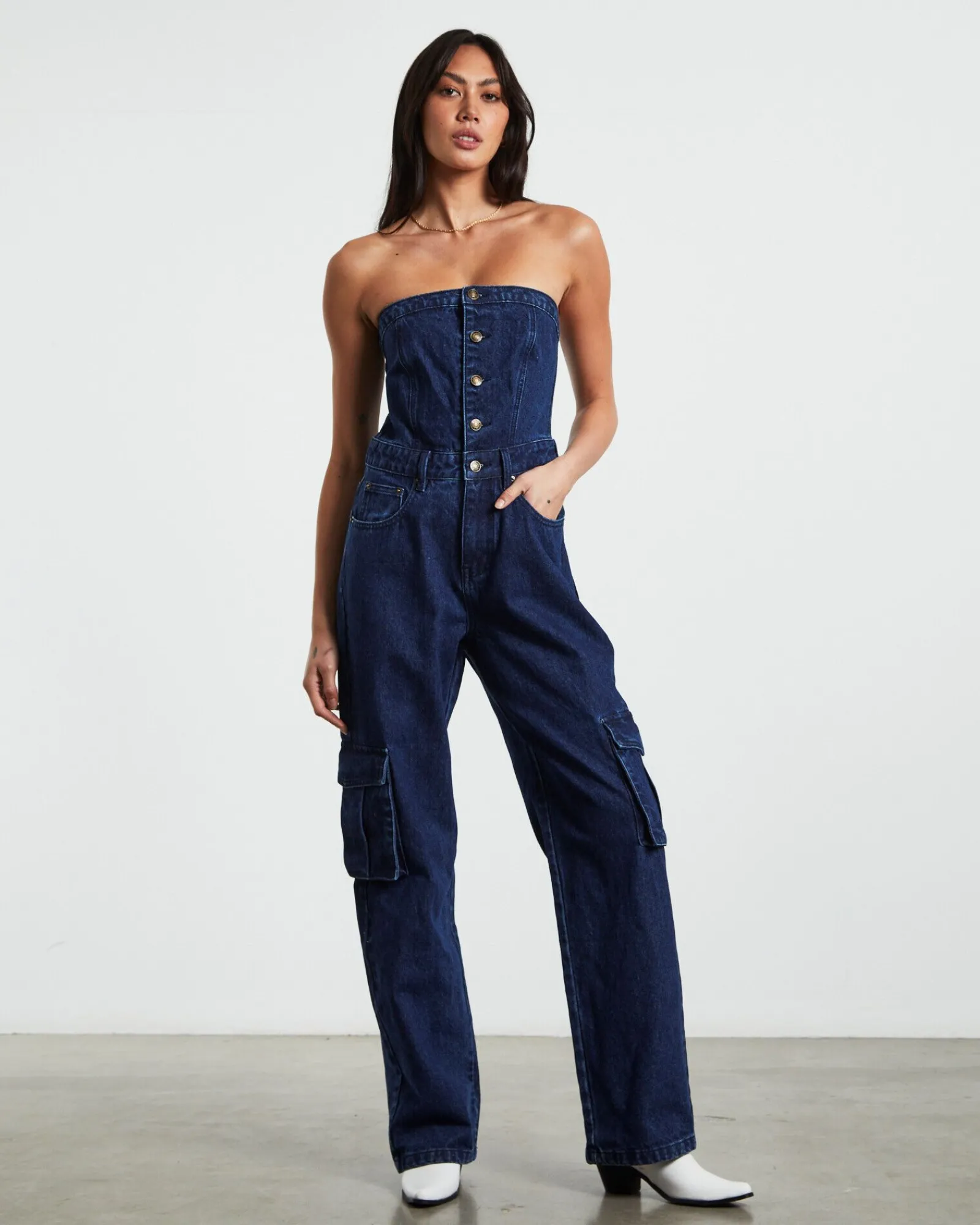 sabrine_strapless_denim_b_0.webp Best INSIGHT Sabrine Strapless Denim Boiler Suit Ink Blue