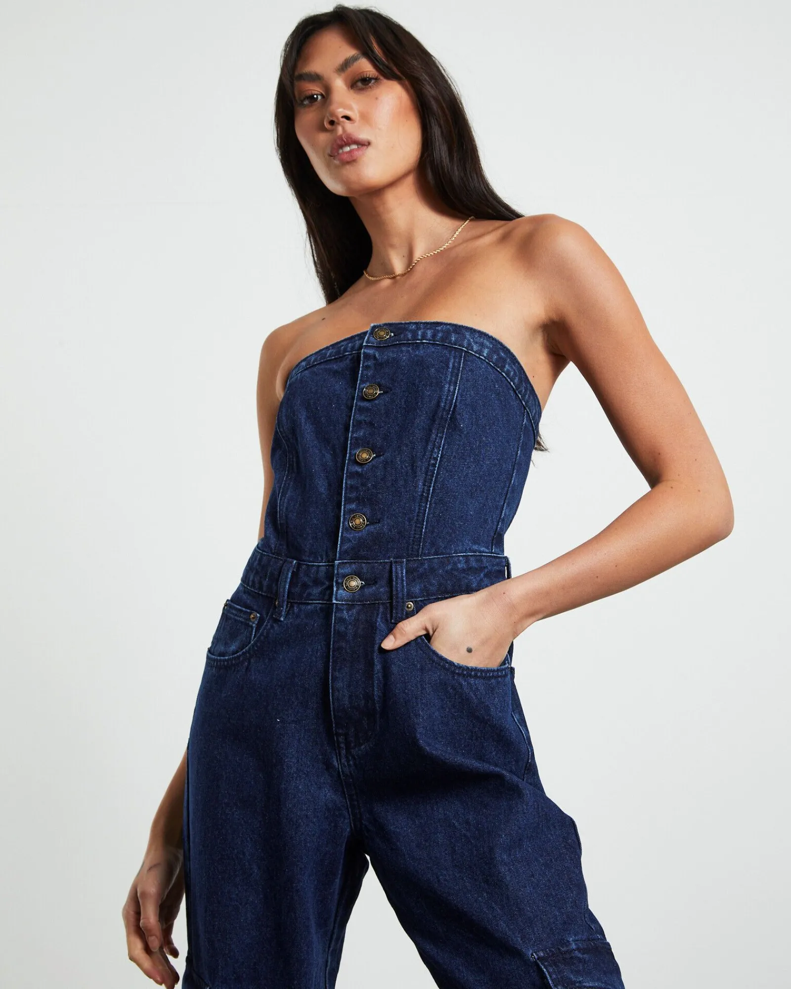 sabrine_strapless_denim_b_4.webp Best INSIGHT Sabrine Strapless Denim Boiler Suit Ink Blue