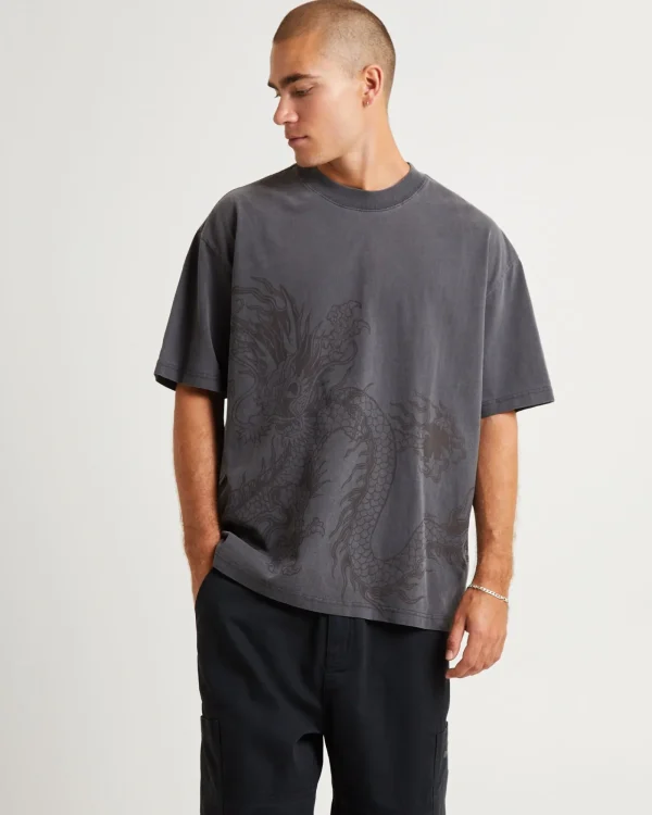 Outlet INSIGHT Saigon Short Sleeve T-Shirt Vintage Black