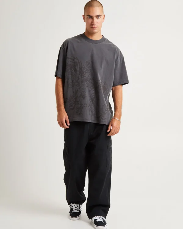 Outlet INSIGHT Saigon Short Sleeve T-Shirt Vintage Black