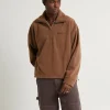 New BLACK NOISE WHITE RAIN Seeka Polar Fleece Quarter Zip