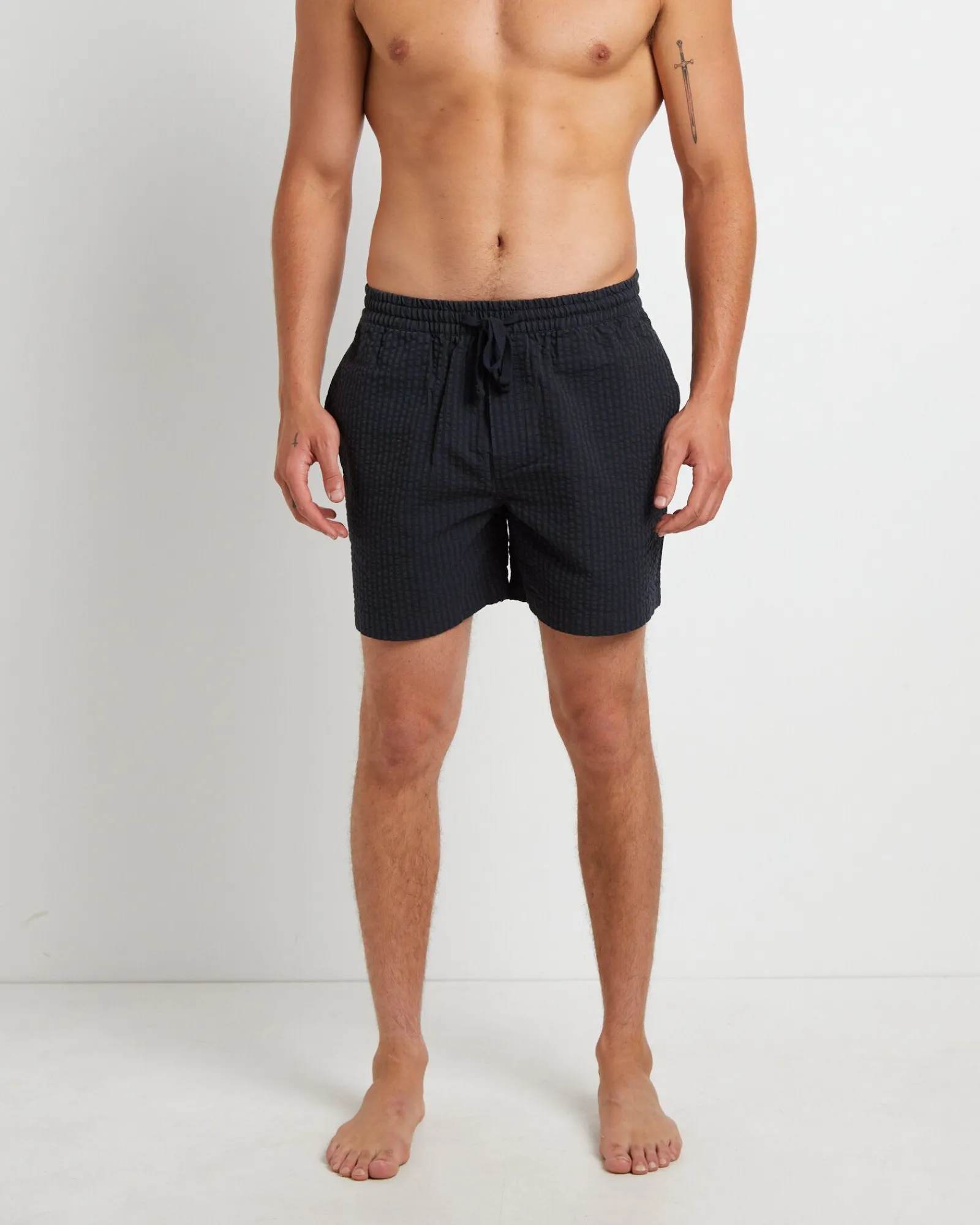 seesucker_stripe_boardsho_1.webp Fashion ARVUST Seesucker Stripe Boardshorts In Black