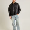 Fashion BLACK NOISE WHITE RAIN Seidler Bomber Jacket Black