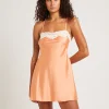 Online LOVE NOTES Serena Cross Back Slip Dress Apricot