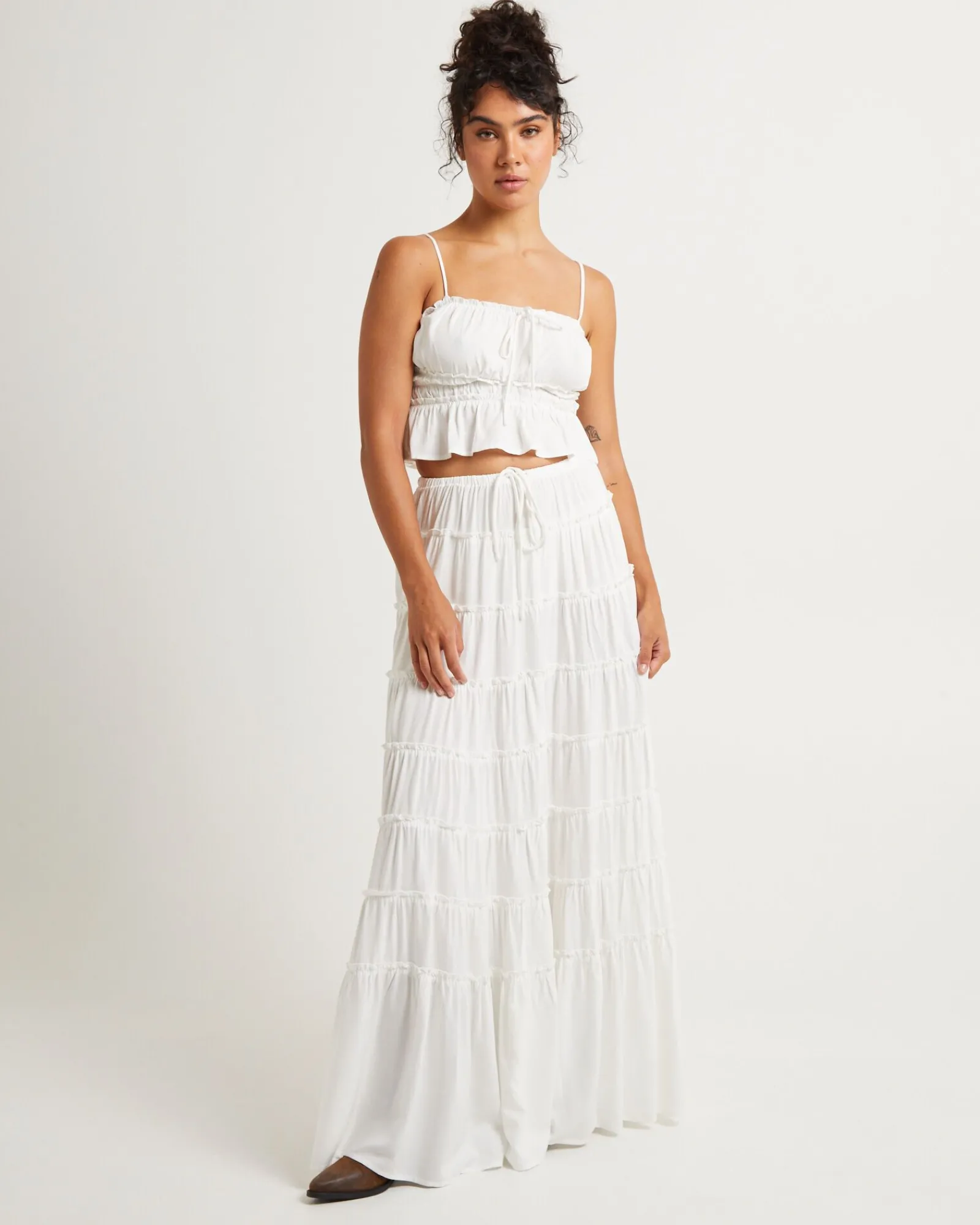 sereno_tiered_maxi_skirt__3.webp Shop SUBTITLED Sereno Tiered Maxi Skirt White
