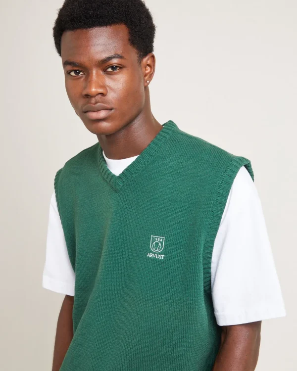 New ARVUST Service Knit Vest Green