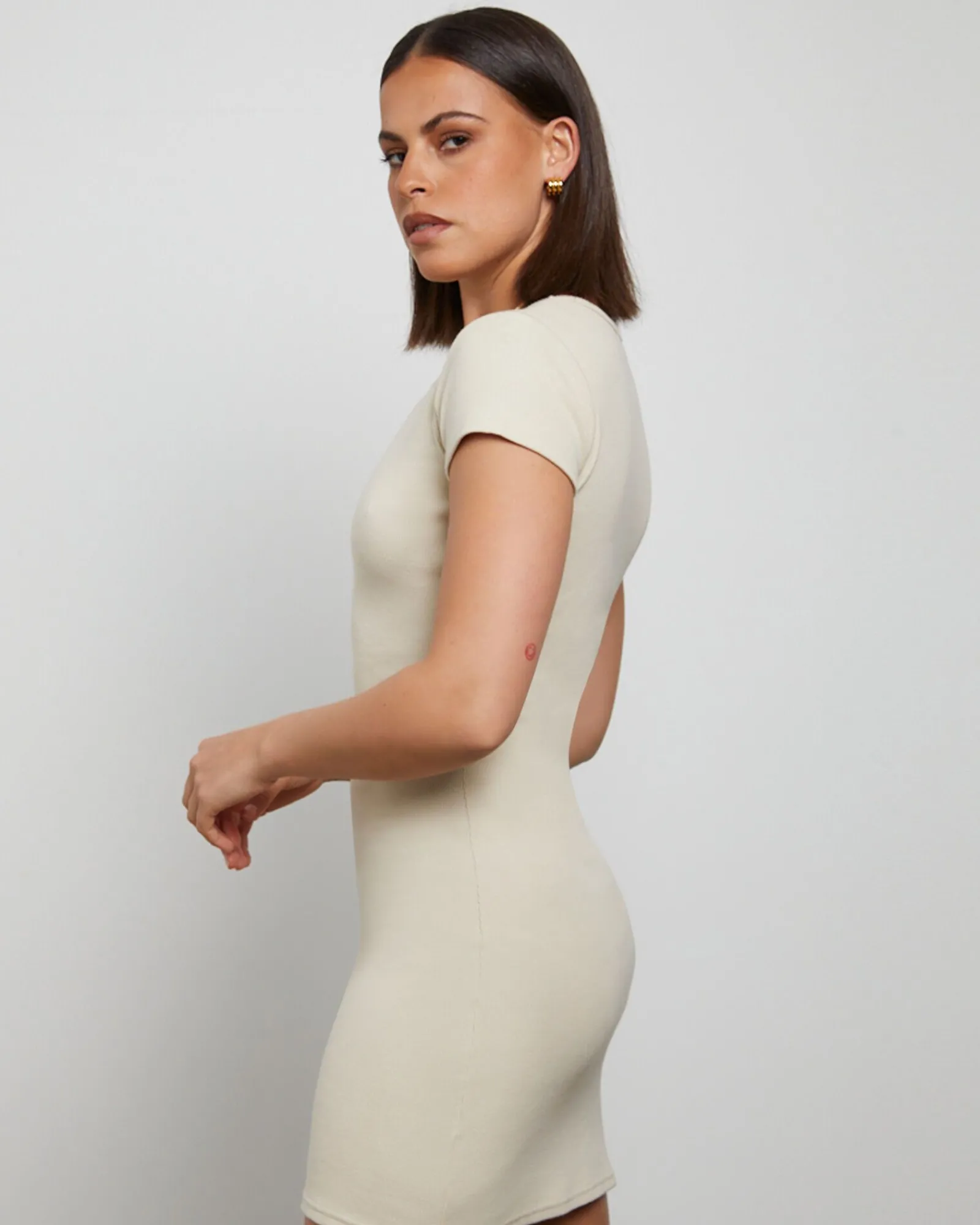 short_sleeve_dress_in_sto_3.webp Best GENERAL PANTS CO. BASICS Short Sleeve Dress In Stone
