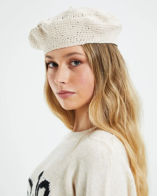 Online SUBTITLED Simi Crochet Hat Natural