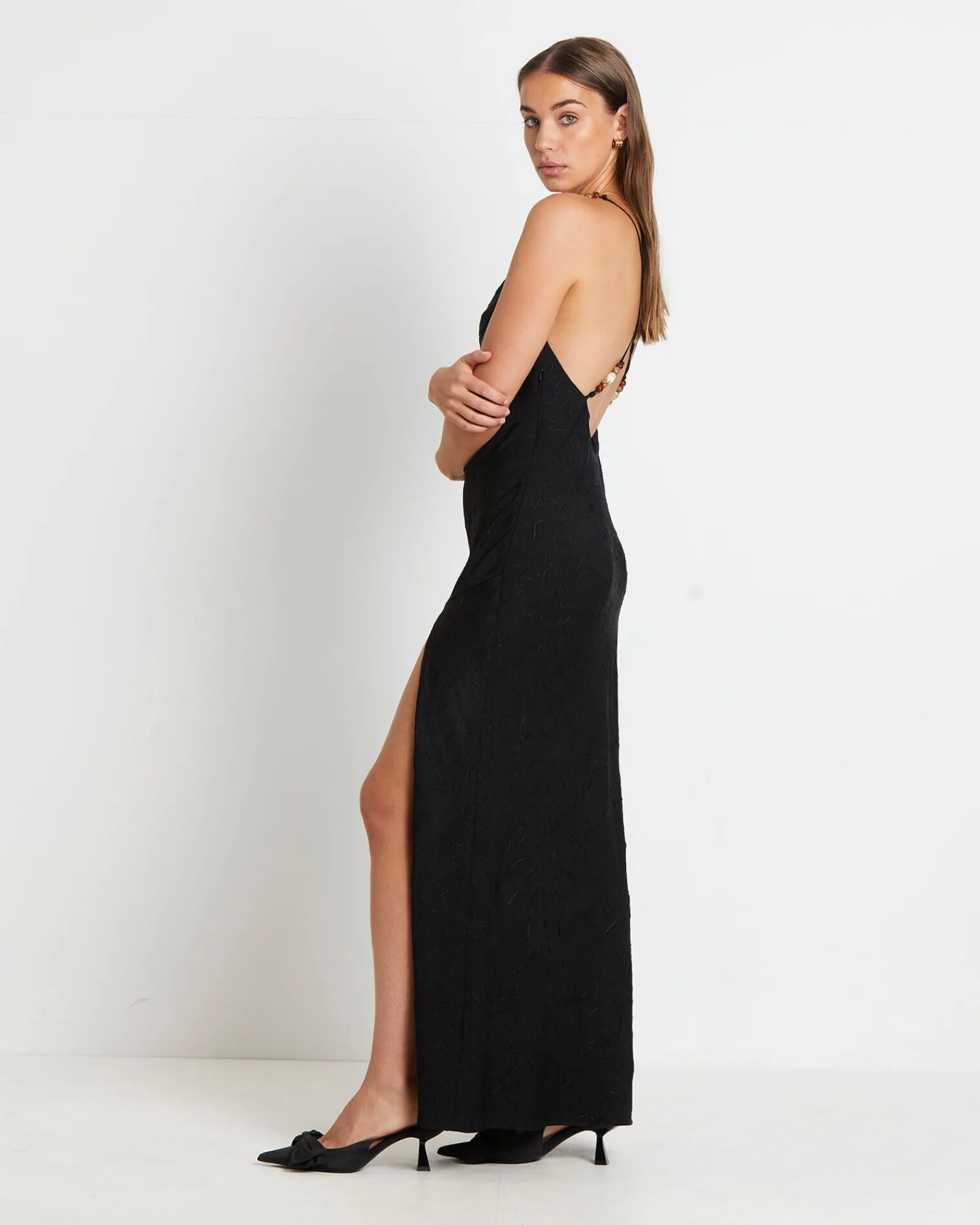 siren_backless_maxi_dress_3.webp Clearance STUDIO Siren Backless Maxi Dress In Black