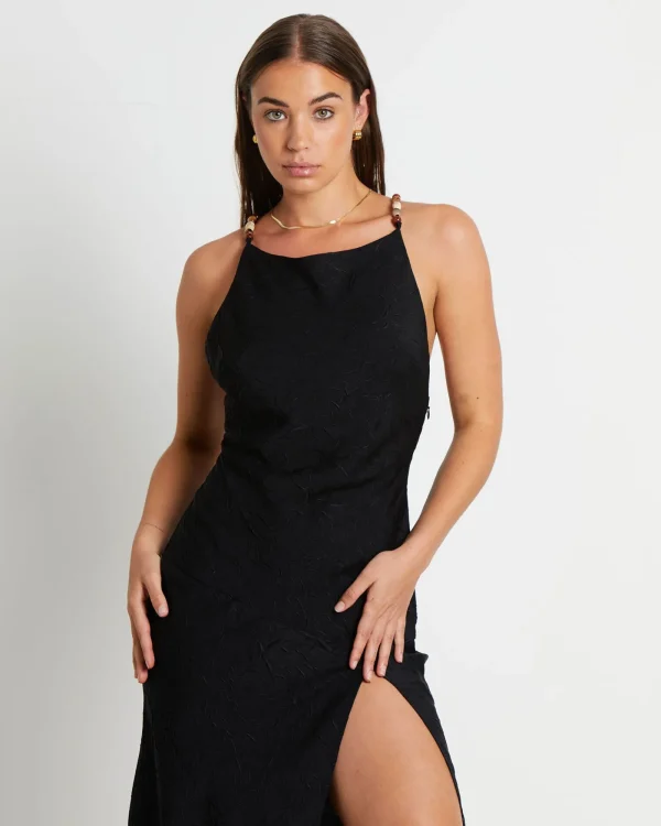 Clearance STUDIO Siren Backless Maxi Dress In Black