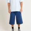Shop SPENCER PROJECT 3/4 Skate Denim Jorts In Y2K Indigo