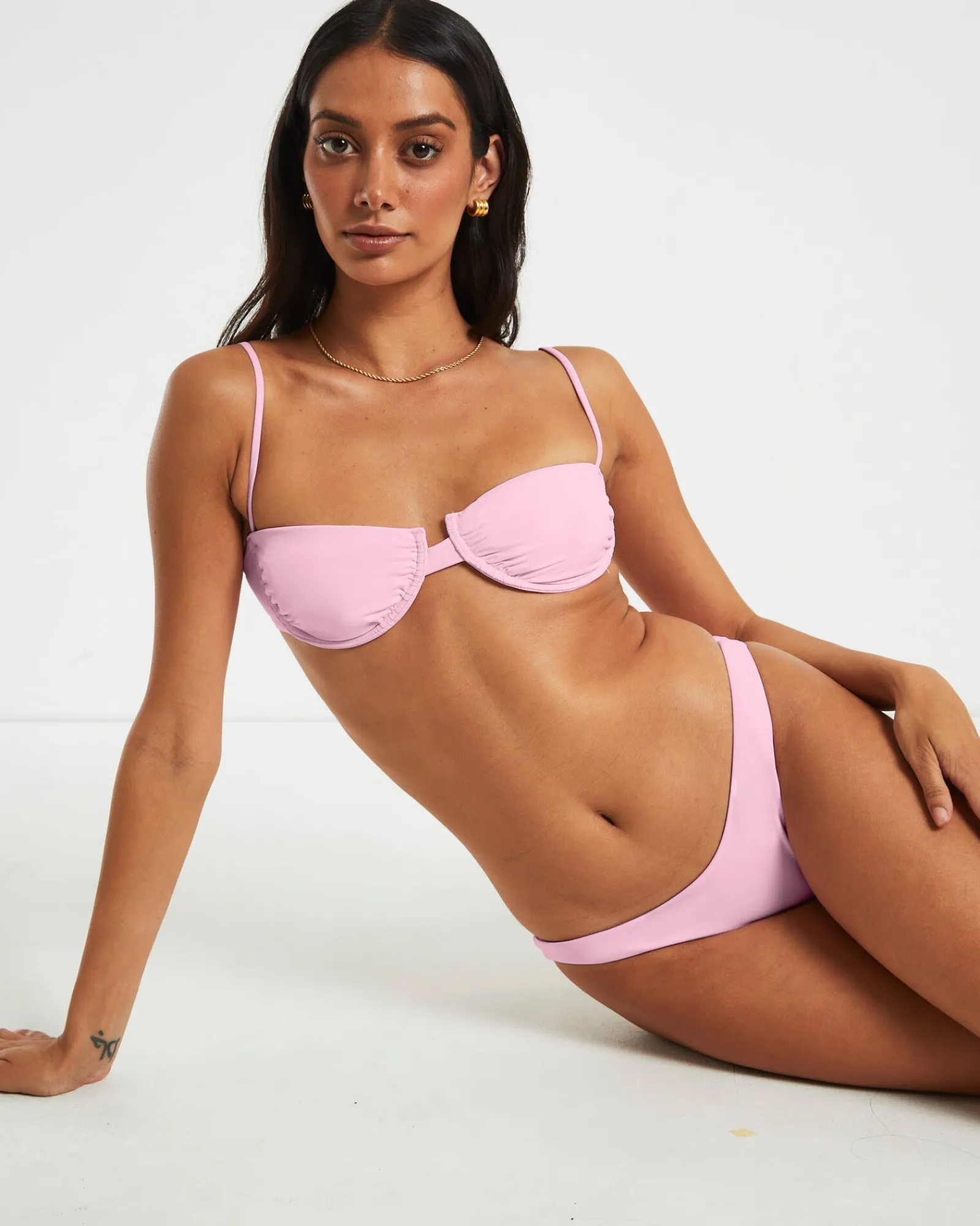 skinny_strap_underwire_to_0.webp Shop SUBTITLED Skinny Strap Underwire Top In Baby Pink