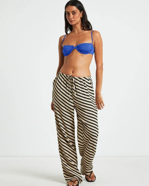 Clearance SUBTITLED Skinny Strap Underwire Top In Cobalt Blue