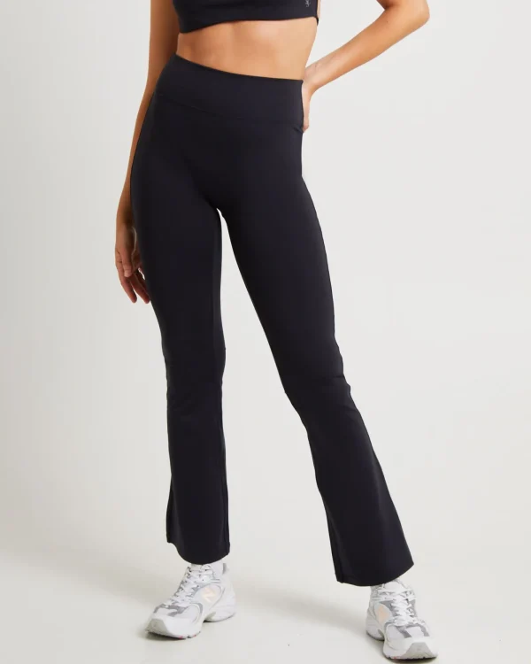 Discount SUBTITLED SPORTS CLUB Slightly Flared Tights Black