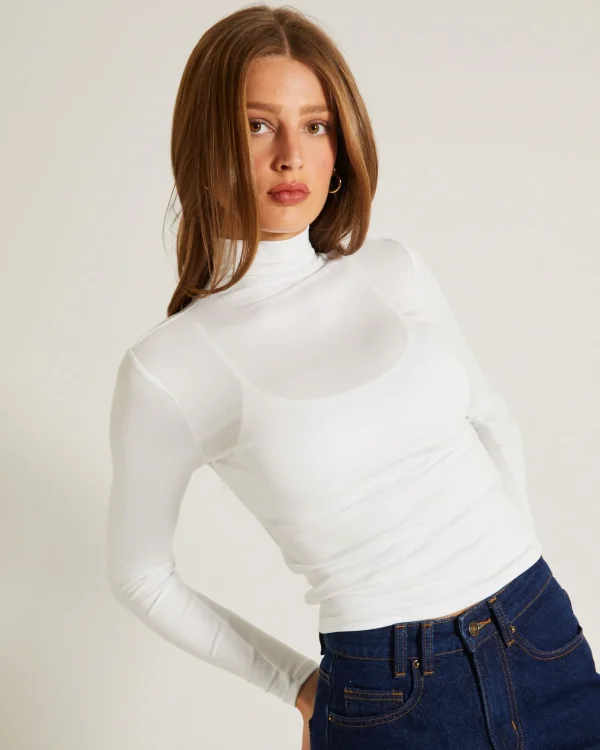 Fashion GENERAL PANTS CO. BASICS Slinky Long Sleeve Skivvy