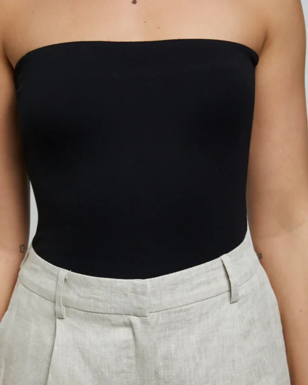 Store GENERAL PANTS CO. BASICS Slinky Strapless Top In Black