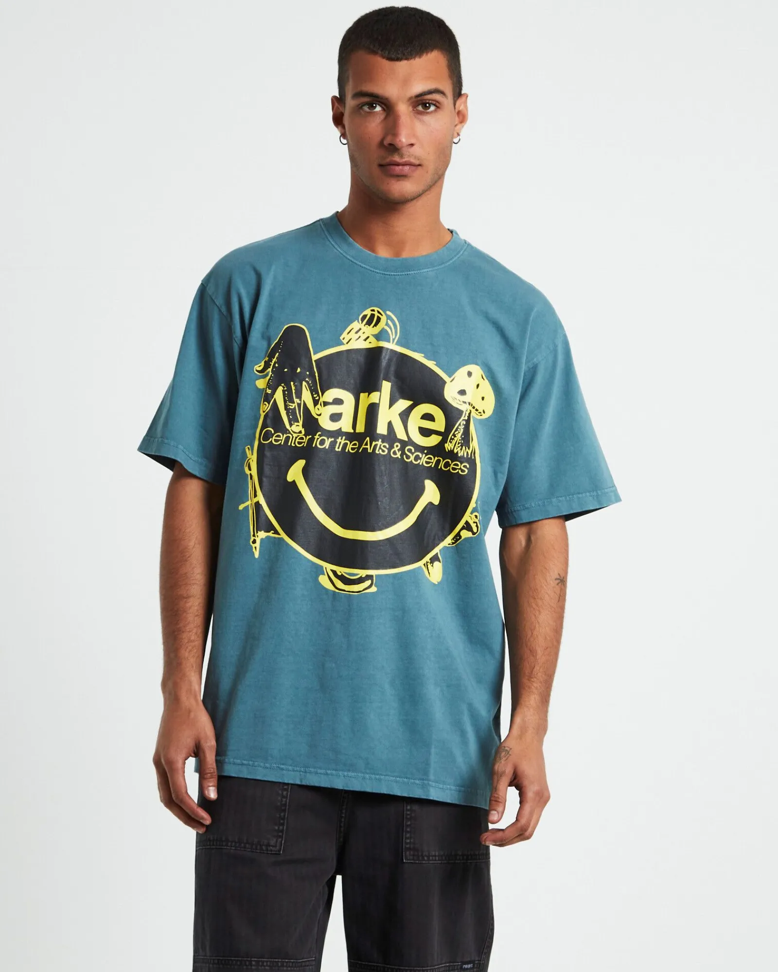 smiley_arts__sciences_tsh_0.webp Best Sale MARKET Smiley Arts & Sciences T-Shirt Sage Green