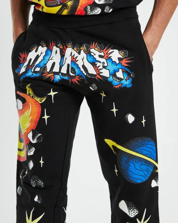 Cheap MARKET Smiley Conflicted Sweatpants In Black