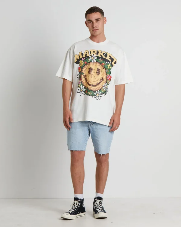 Sale MARKET Smiley Decomposition Short Sleeve T-Shirt In Cloud White