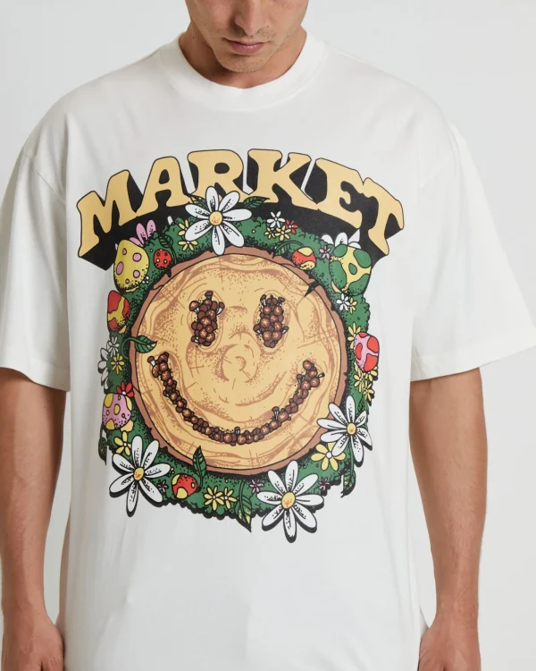 Sale MARKET Smiley Decomposition Short Sleeve T-Shirt In Cloud White