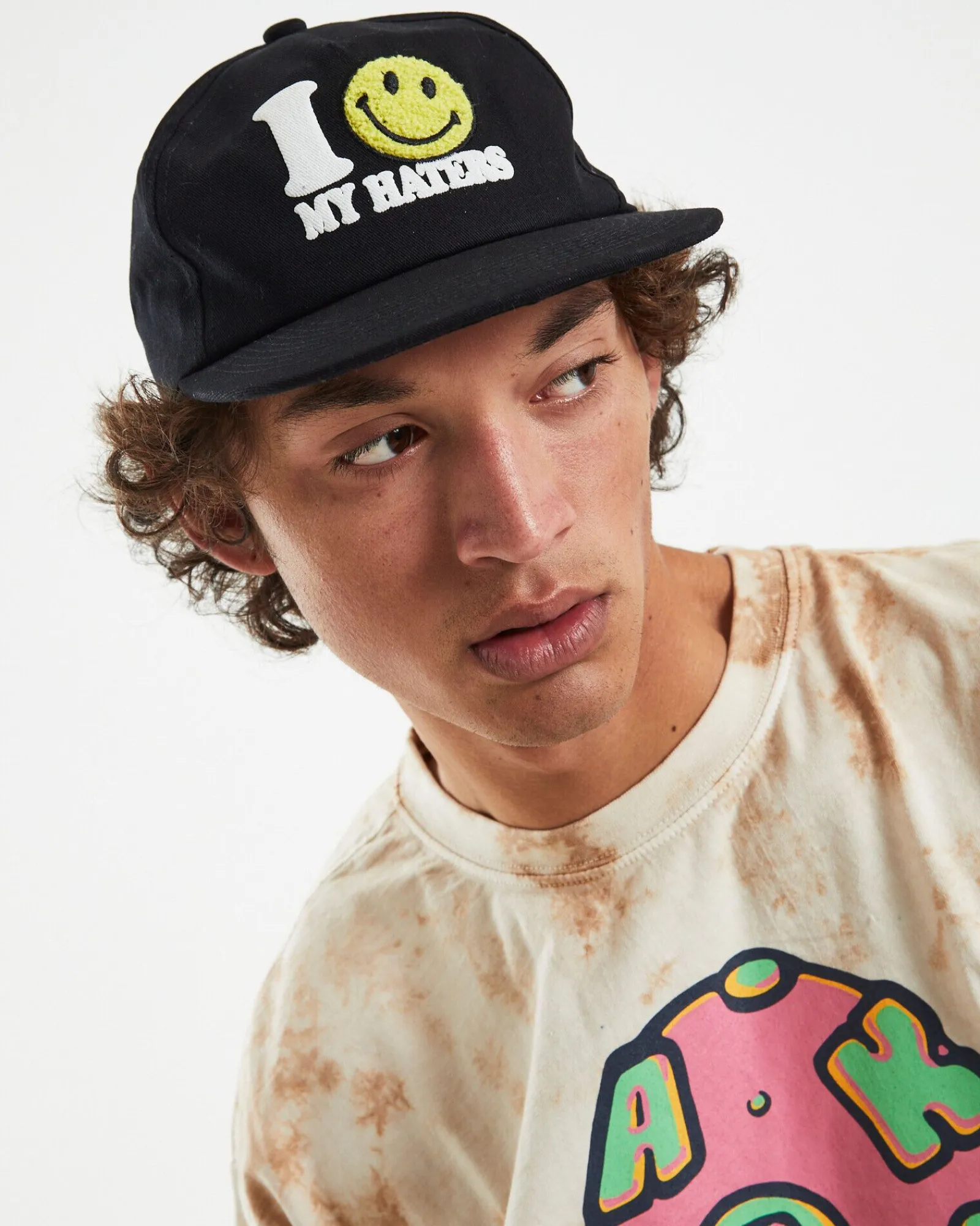 smiley_haters__panel_hat__0.webp Best MARKET Smiley Haters 5 Panel Hat Vintage Black