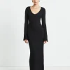Store SUBTITLED Sophie Long Sleeve Rib Knit Dress Black