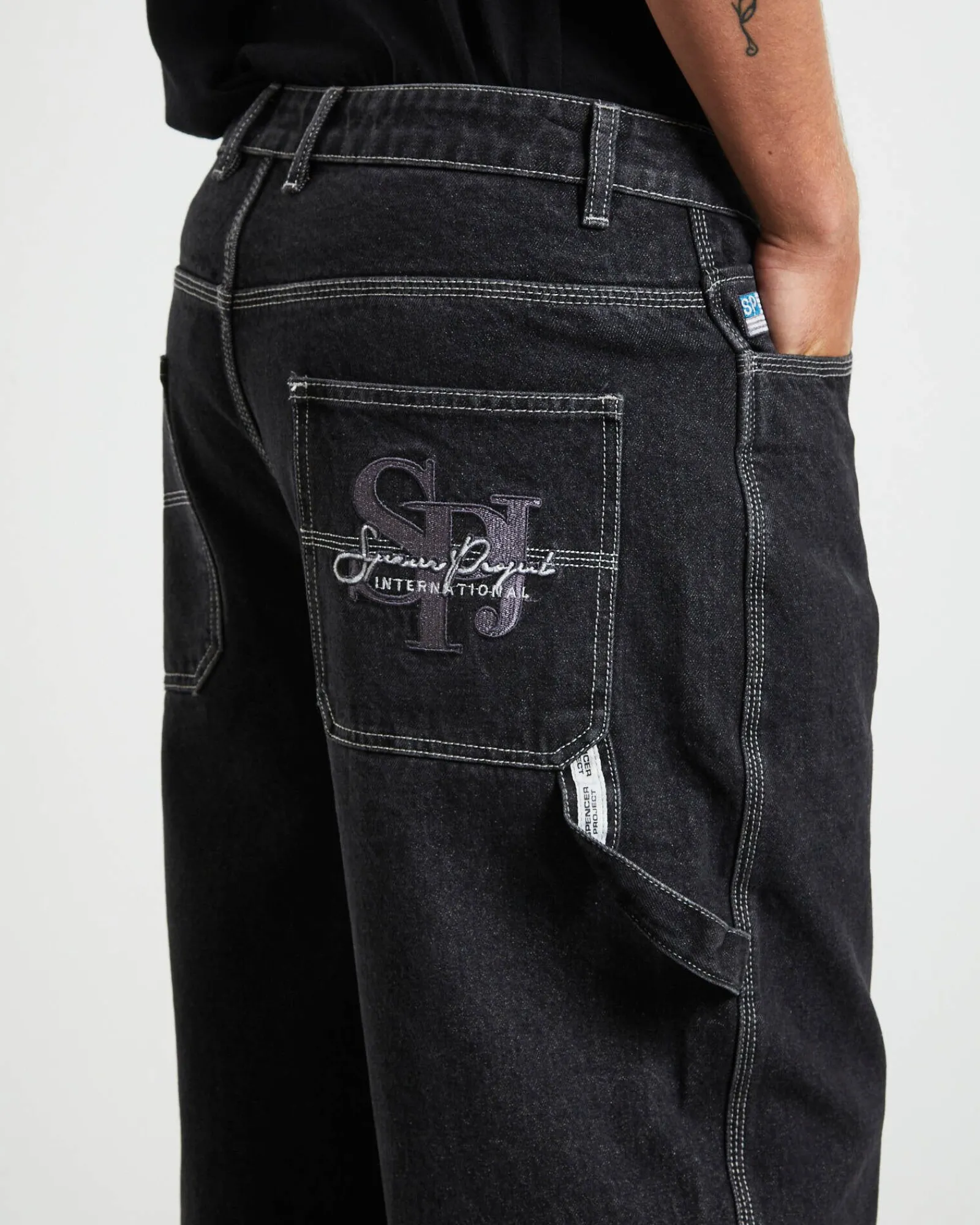 sretford_yk_cargo_jeans_i_5.webp Fashion SPENCER PROJECT Sretford Y2K Cargo Jeans In Black