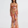 Shop SNDYS St Barts Maxi Skirt In Multi