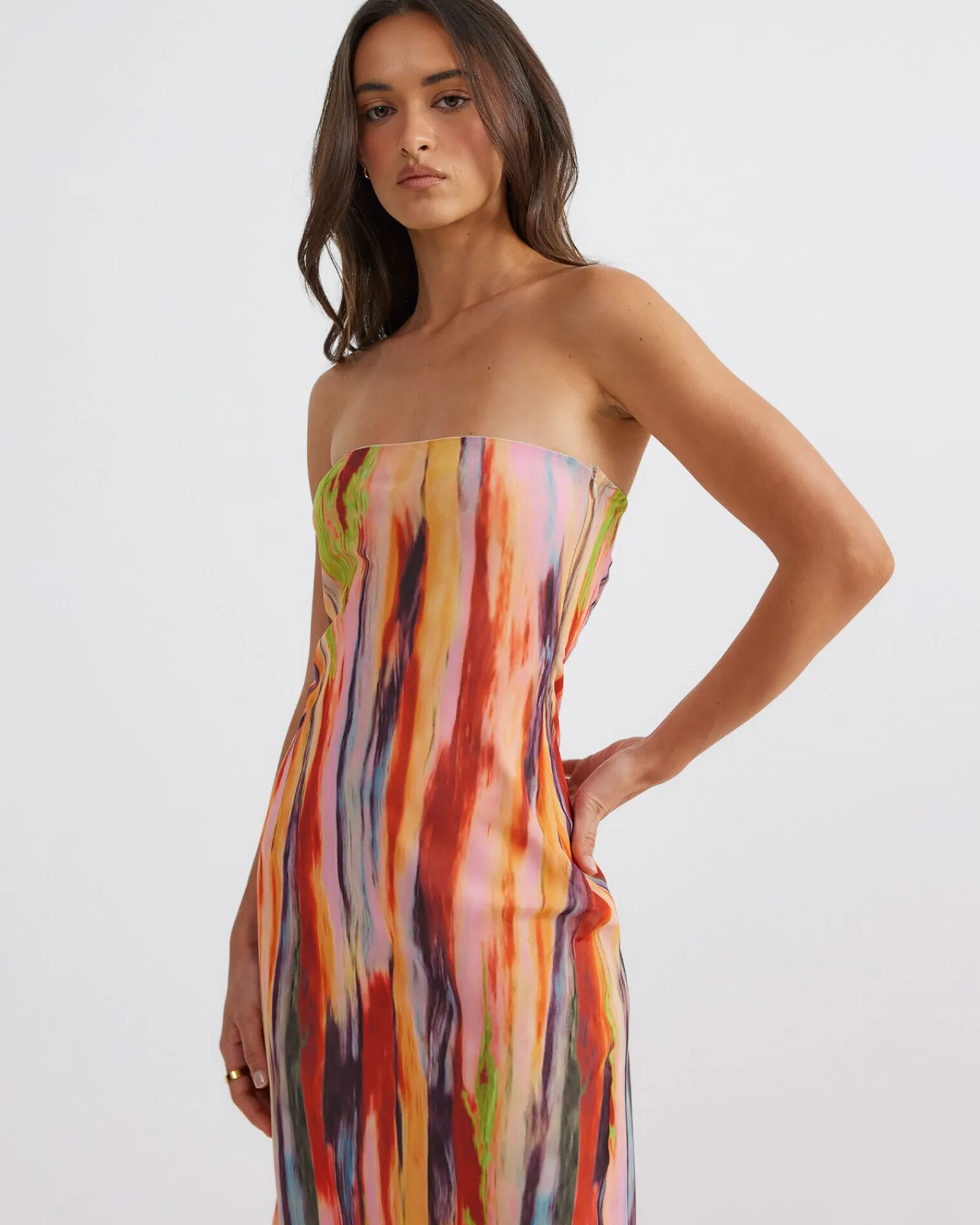 st_barts_strapless_maxi_d_2.webp Flash Sale SNDYS St Barts Strapless Maxi Dress In Multi